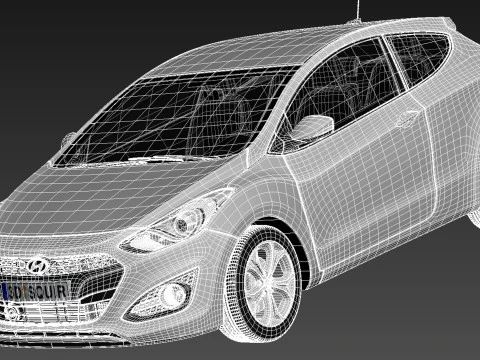 Hyundai i30 3-door 2013 3D Model