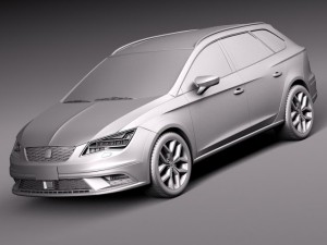 Seat Leon X Perience 2015 Model 3D