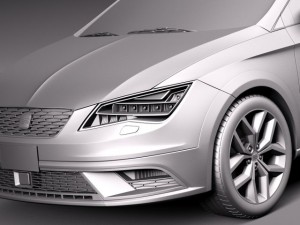 Seat Leon X Perience 2015 Model 3D
