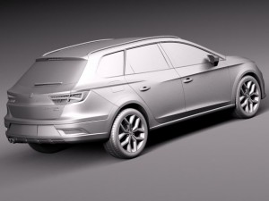 Seat Leon X Perience 2015 Model 3D
