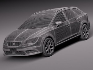 Seat Leon X Perience 2015 Model 3D