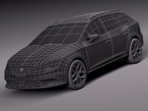 Seat Leon X Perience 2015 Model 3D