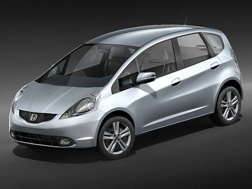 Honda Fit Jazz 2009 3D Model .c4d .max .obj .3ds .fbx .stl .blend
