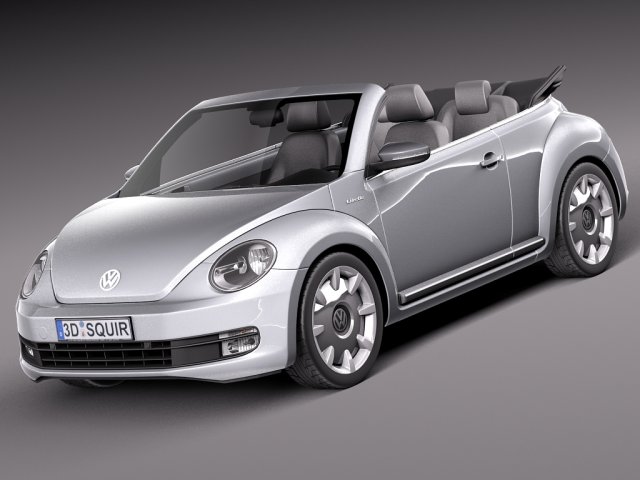 Volkswagen Ibeetle Convertible 2015 3D Model .c4d .max .obj .3ds .fbx .stl .blend 