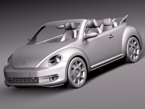 Volkswagen Ibeetle Convertible 2015 3D Model