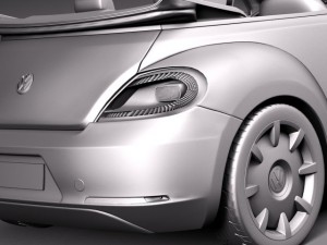 Volkswagen Ibeetle Convertible 2015 3D Model