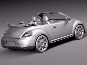 Volkswagen Ibeetle Convertible 2015 3D Model