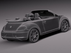 Volkswagen Ibeetle Convertible 2015 3D Model