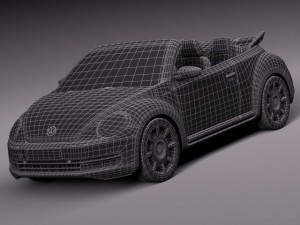 Volkswagen Ibeetle Convertible 2015 3D Model