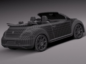 Volkswagen Ibeetle Convertible 2015 3D Model