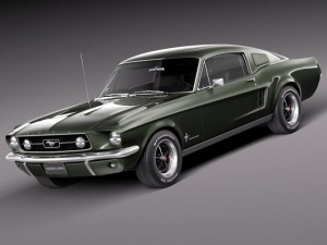 Mustang Fastback 1967 3D Model