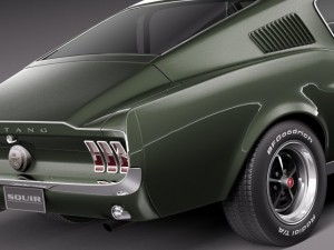 Mustang Fastback 1967 3D Модель