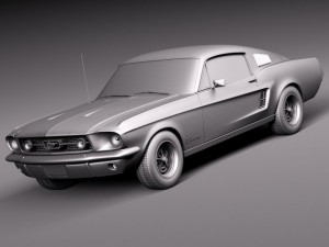 Mustang Fastback 1967 3D Модель