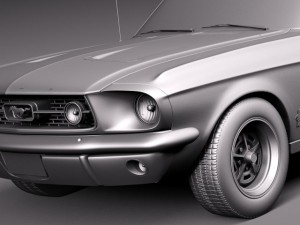 Mustang Fastback 1967 3D Модель