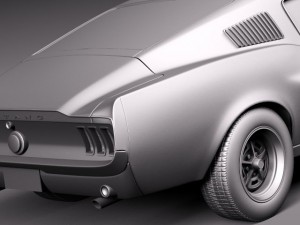 Mustang Fastback 1967 3D Модель
