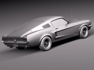 Mustang Fastback 1967 3D Модель