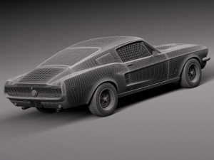 Mustang Fastback 1967 3D Модель