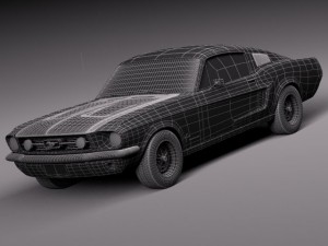 Mustang Fastback 1967 3D Модель
