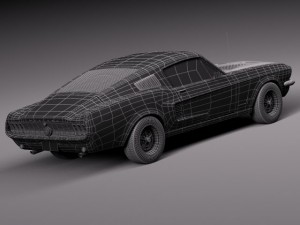 Mustang Fastback 1967 3D Модель