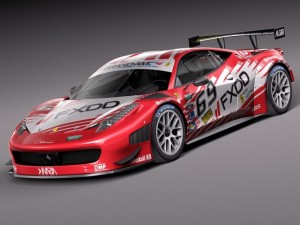Ferrari 458 GT3 Race Car 2014 3D Model