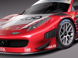 Ferrari 458 GT3 Race Car 2014 3D Model