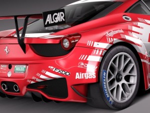Ferrari 458 GT3 Race Car 2014 3D Model