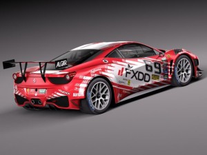 Ferrari 458 GT3 Race Car 2014 3D Model