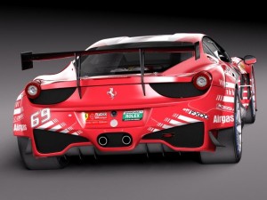 Ferrari 458 GT3 Race Car 2014 3D Model