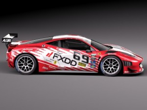 Ferrari 458 GT3 Race Car 2014 3D Model