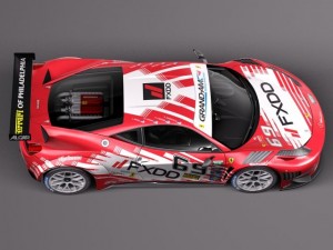 Ferrari 458 GT3 Race Car 2014 3D Model