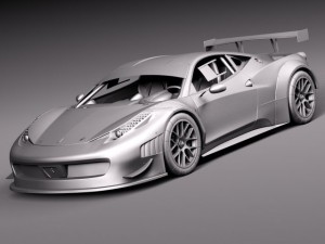Ferrari 458 GT3 Race Car 2014 3D Model