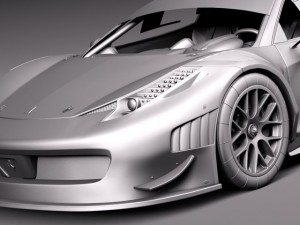 Ferrari 458 GT3 Race Car 2014 3D Model