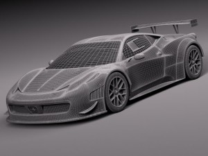 Ferrari 458 GT3 Race Car 2014 3D Model