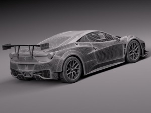 Ferrari 458 GT3 Race Car 2014 3D Model