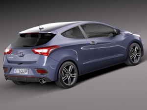 Hyundai i30 Turbo 3-door 2015 3D Model