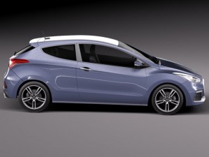 Hyundai i30 Turbo 3-door 2015 3D Model