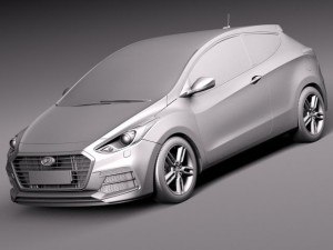 Hyundai i30 Turbo 3-door 2015 3D Model