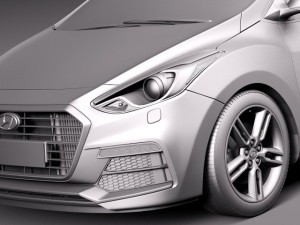 Hyundai i30 Turbo 3-door 2015 3D Model
