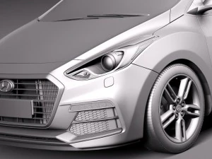Hyundai i30 Turbo 3-door 2015 3D Model