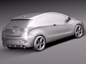 Hyundai i30 Turbo 3-door 2015 3D Model