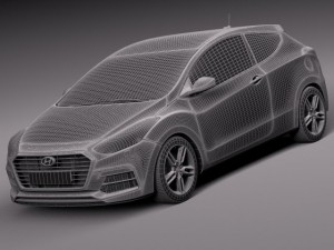 Hyundai i30 Turbo 3-door 2015 3D Model