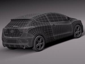 Hyundai i30 Turbo 3-door 2015 3D Model