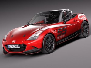 Mazda MX-5 2016 Cup Race Car 3D Model
