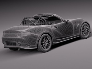Mazda MX-5 2016 Cup Race Car 3D 모델