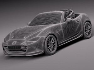 Mazda MX-5 2016 Cup Race Car 3D 모델