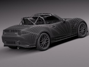 Mazda MX-5 2016 Cup Race Car 3D 모델