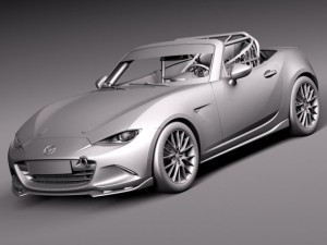 Mazda MX-5 2016 Cup Race Car 3D 모델