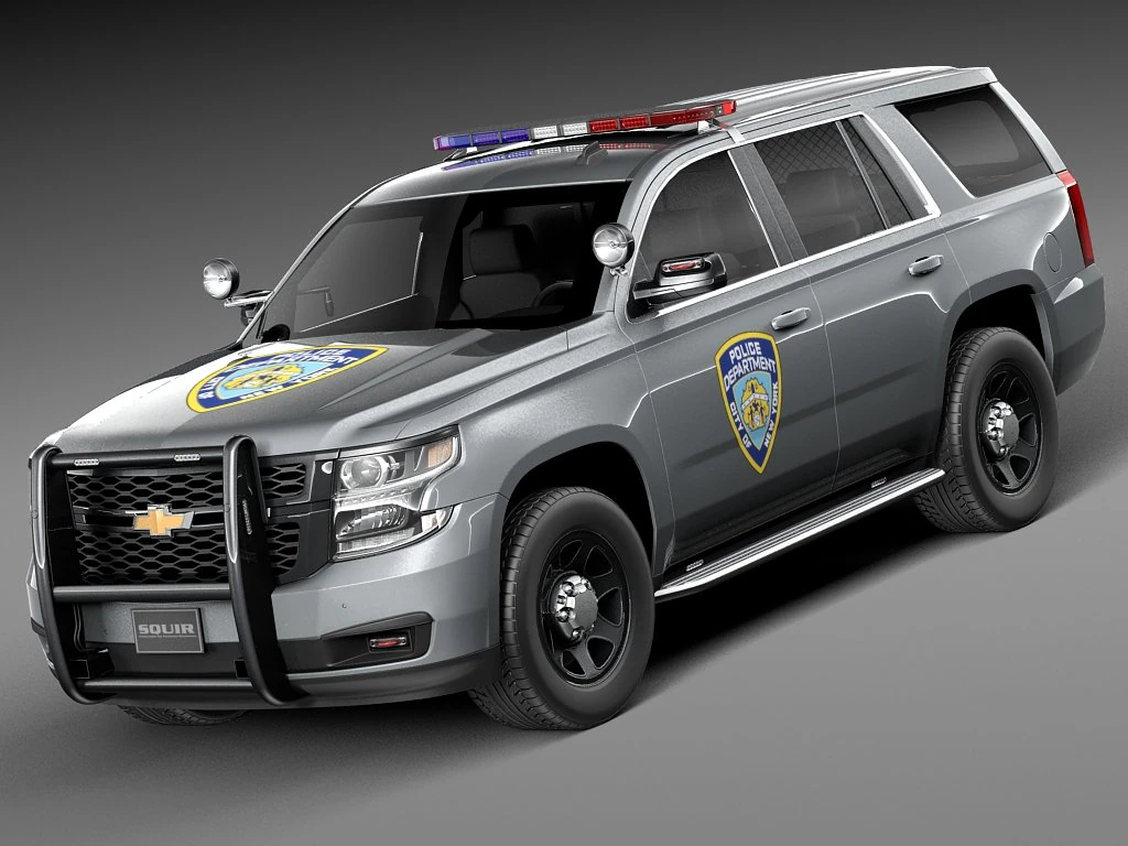 Chevrolet Tahoe PPV 2015 NYPD 3D Model .c4d .max .obj .3ds .fbx .stl .blend 