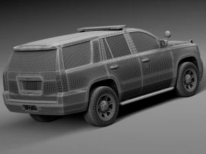 Chevrolet Tahoe PPV 2015 NYPD 3D Model