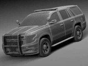 Chevrolet Tahoe PPV 2015 NYPD 3D Model
